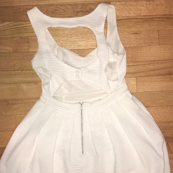 White Ribbed Dress - Picture 2 of 2